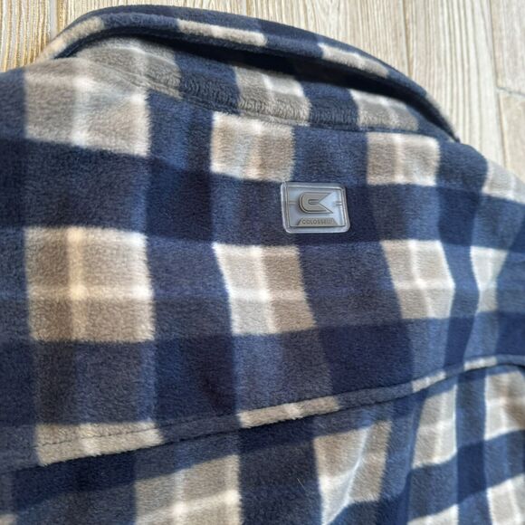 Colosseum Xavier Musketeers Logo Fleece Snap Jacket Men’s XXL Blue Shacket NWT - Picture 9 of 11